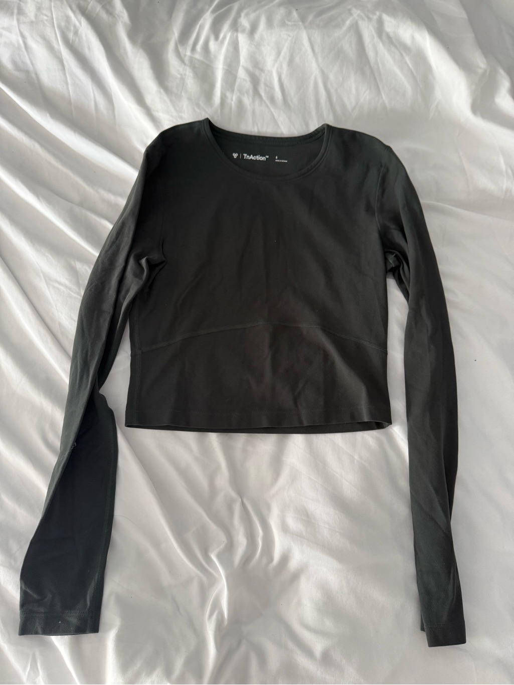 Tna Light Green Long-Sleeve Crop Top